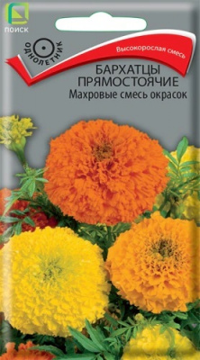 Бархатцы прямостоячие Махровые смесь окрасок